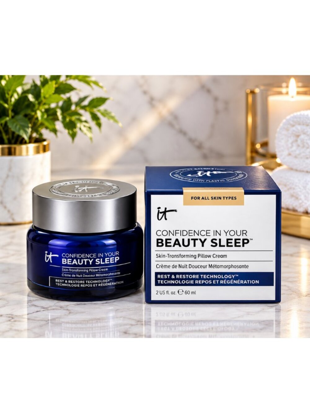 IT Cosmetics Confidence in Your Beauty Sleep Night Cream 2 fl oz NIB